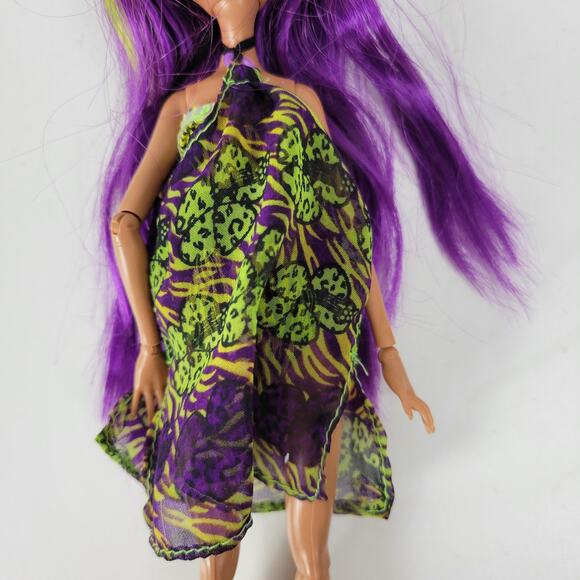 Monster High Doll Clawdeen‎ Generation 1 Skull Shores Wolf Swimsuit Dress Purple - Picture 8 of 12